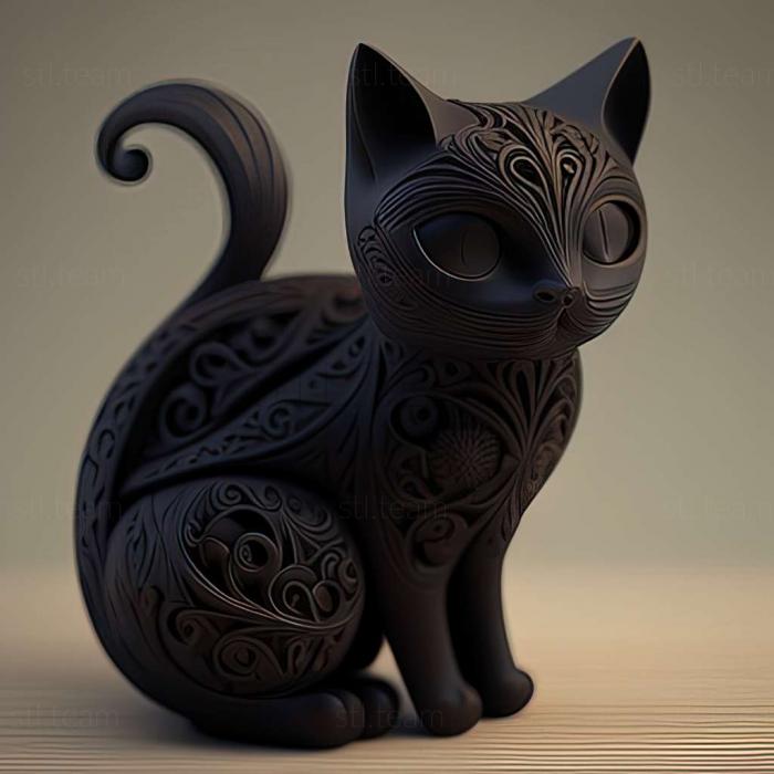 3D модель Черная кошка (STL)